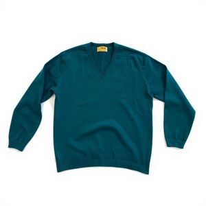 Pringle Men's Teal V-Neck Sweater